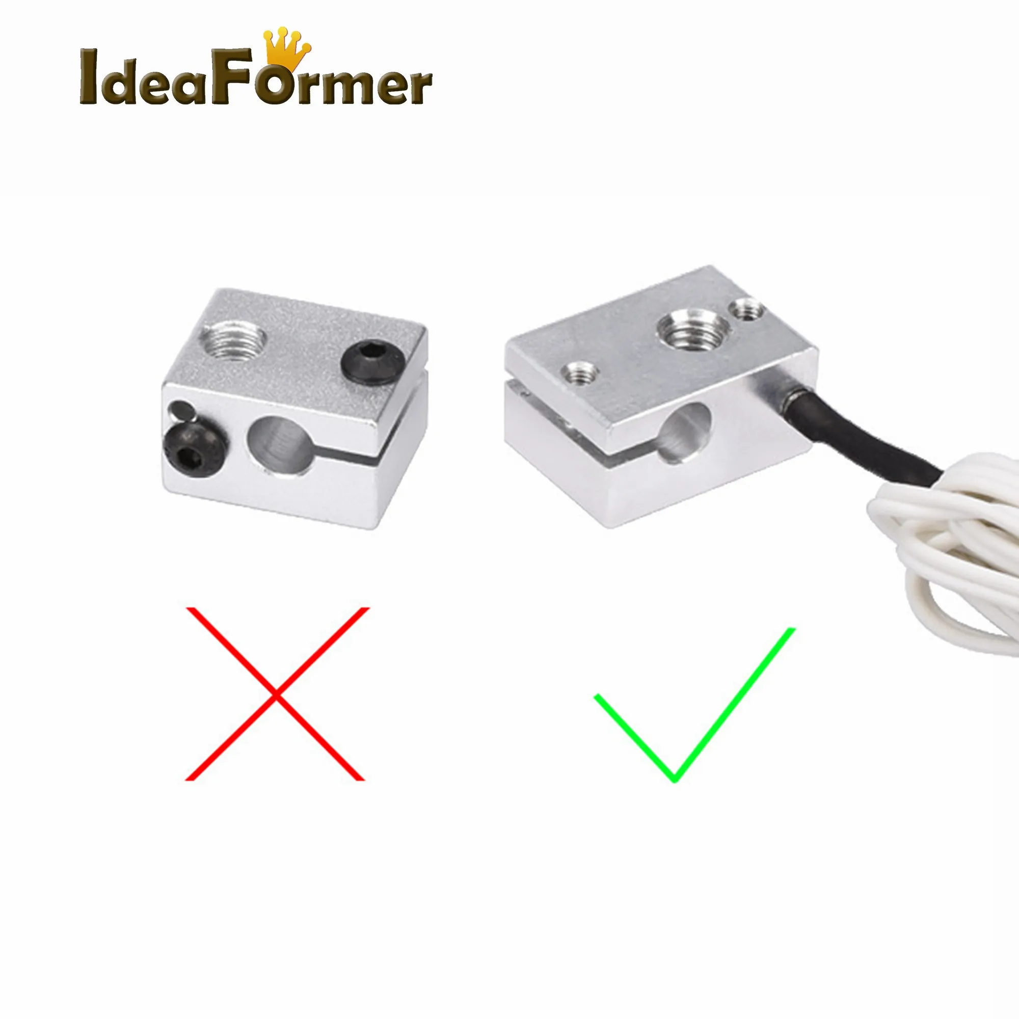 5Pcs For 3D Printer Parts High Temperature 350 ℃ Filament B3950 HT-NTC100K Thermistor Temperature Sensor Black XH2.54 Terminal