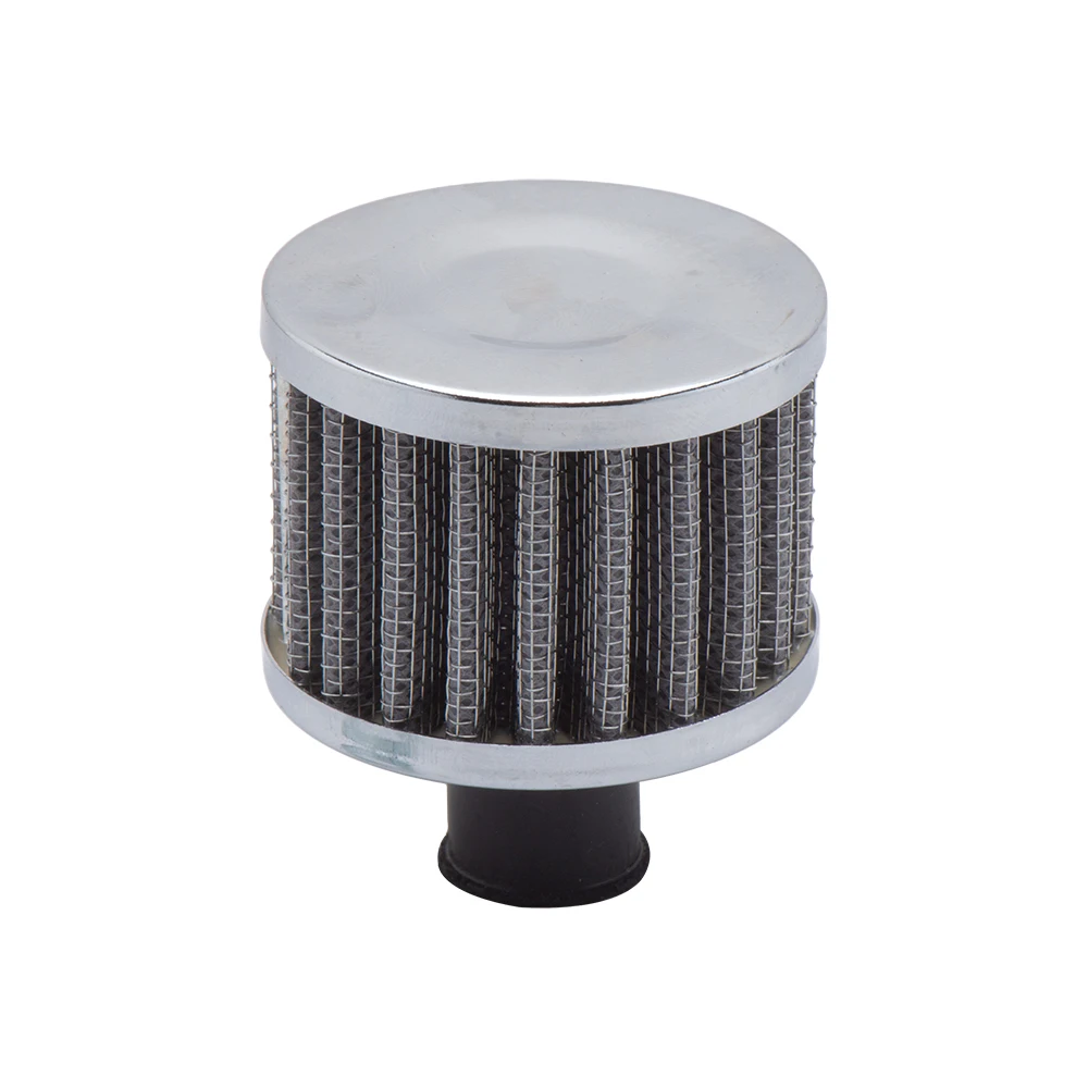 Universal Interface Motorcycle Air Filters 18mm 12mm 9mm Sliver Car Cone Cold Air Intake Filter Turbo Vent Crankcase Breather