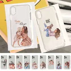 Super Dad Mom Baby Girl Phone Case for iphone 13 11 12 pro XS MAX 8 7 6 6S Plus X 5S SE 2020 XR case