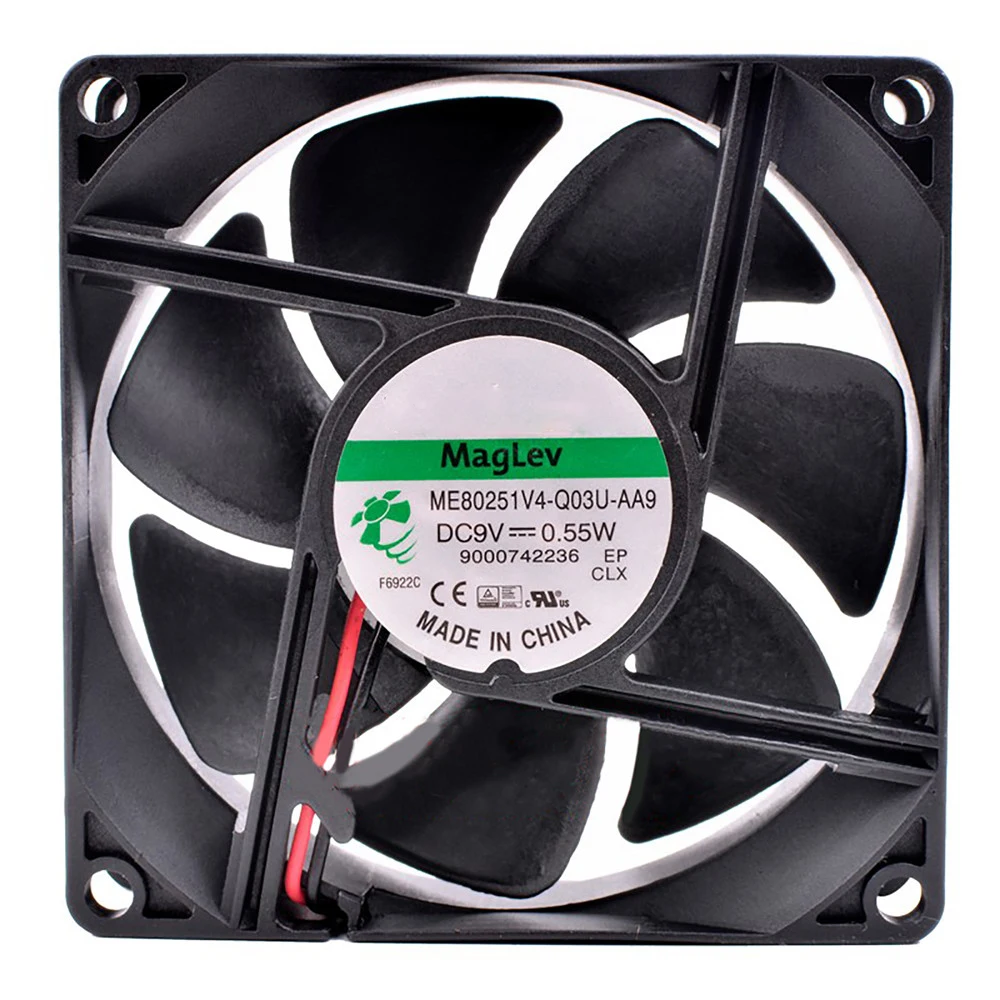 Replacement 8CM Maglev Cooling Fan ME80251V4-Q03U-AA9 9V 0.55W Magnetic Suspension Cooler Heat Dissipation Fan