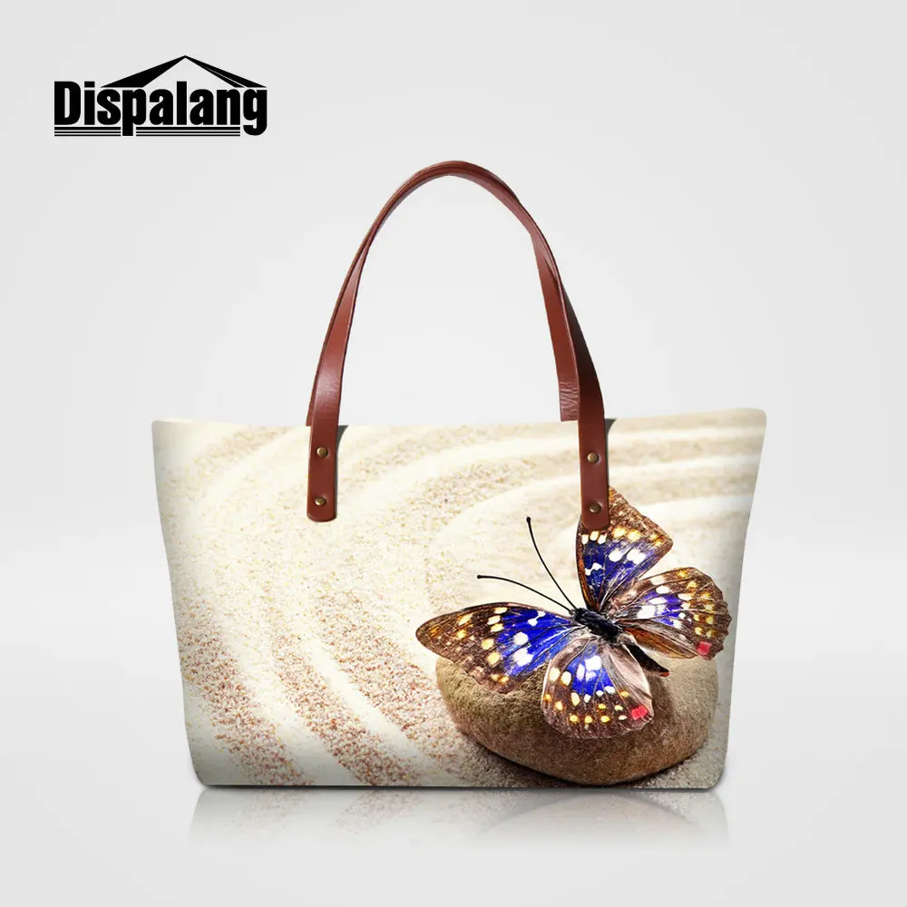 

Custom Butterfly Print Neoprene Tote Bag for Women, Sac Main Femme, Shoulder Bag