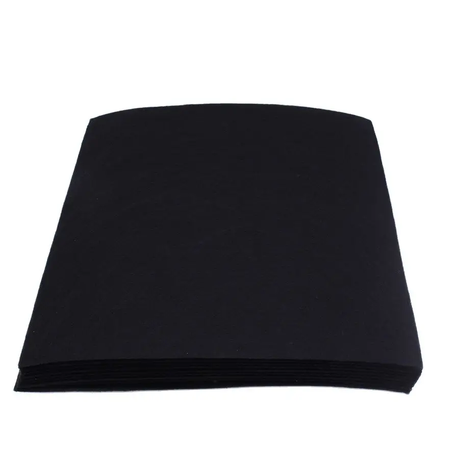 CMCYILING Black White Gray Hard Felt Fabric 3 MM Thickness Polyester Cloth For DIY Crafts Bags 10 Pcs/Lot  30*30cm