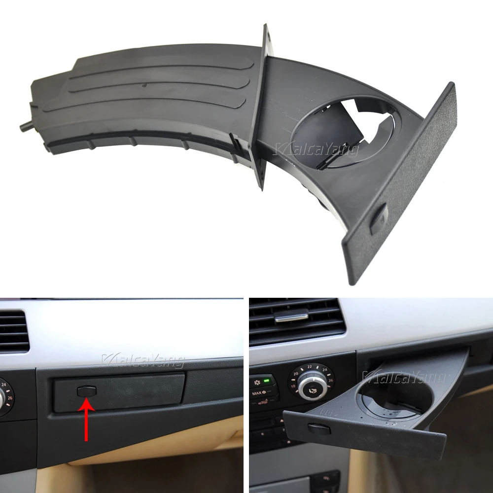 51459125622 Car Front Center Console Water Cup Drink Holder For BMW 5 Series E60 E61 M5 525i 528i 530i 535i 550i 51459125626