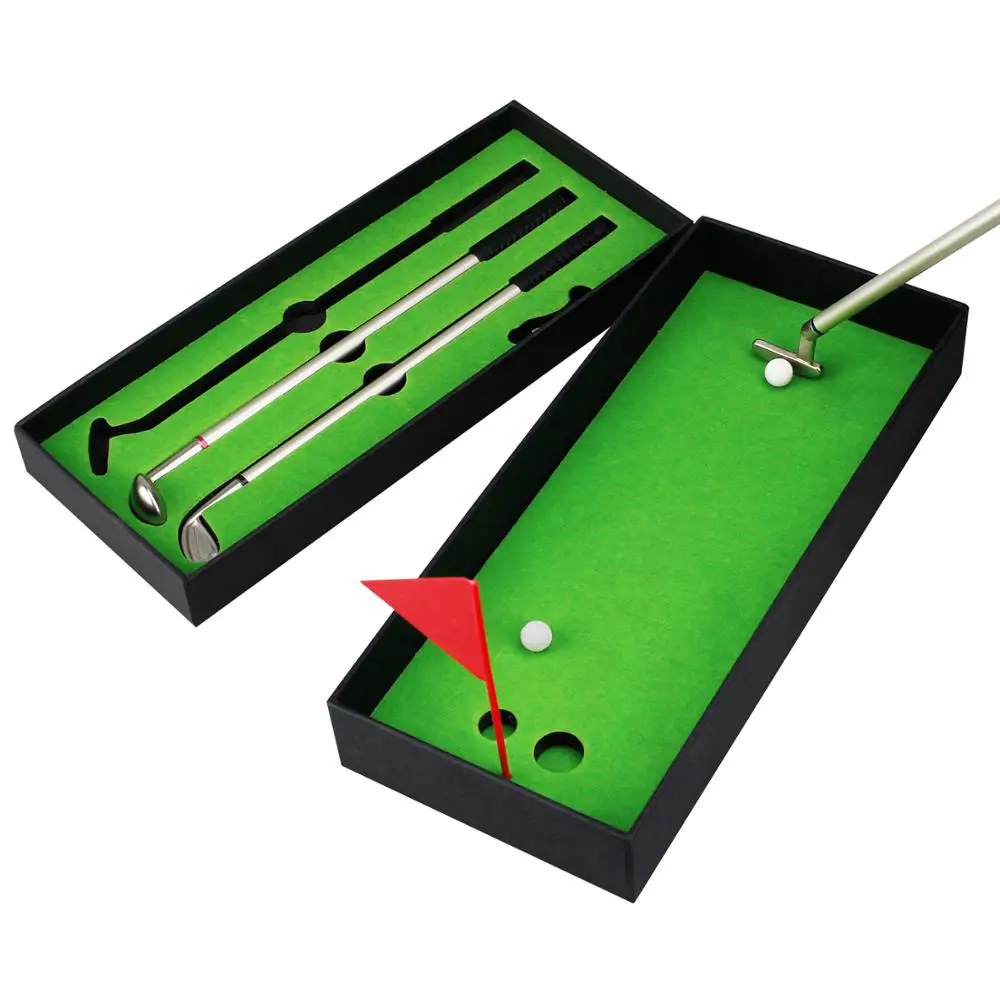 Mini Golf Club Pen Gift Set Desk Decoration Ballpoint Novelty Supplies