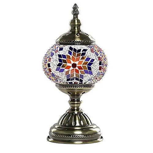 Turkish Mosaic Lamp LaModaHome Vintage Stained Glass Moroccan Style Baby Girl Kid Boy Room Bedroom Decor