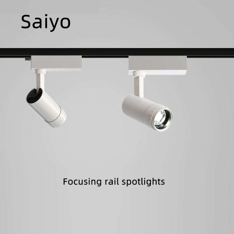 Saiyo Led Track Lights COB 7W 12W 18W Aluminum High quality Rail lamp For Kitchen Store Ceiling lamp