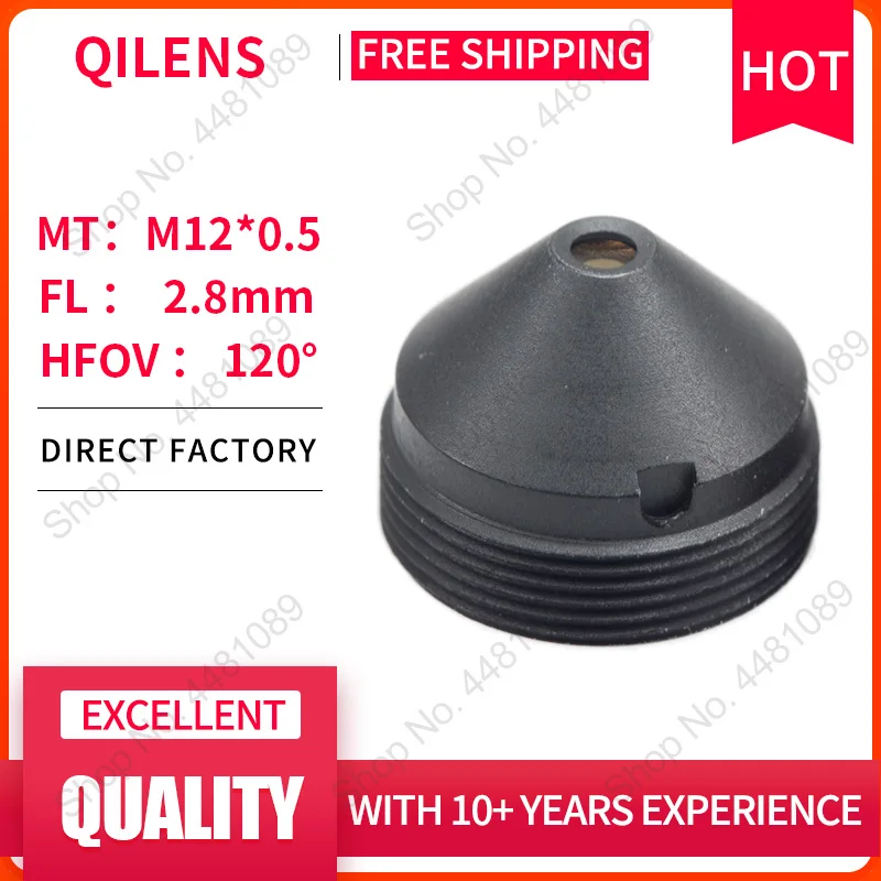QILENS M12 LENS FL 2.8mm Ultrashort dla 1/3 CCD z F2.8 Mini CCTV HD 2.0 megapikselowy obiektyw do kamer bezpieczeństwa