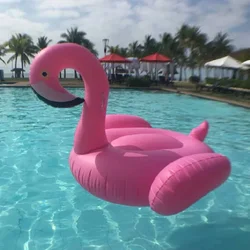 Nadmuchiwany ponton do basenu koło pływackie Flamingo gumowy pierścień impreza przy basenie ozdoby zabawki materac wodny łóżko plażowe dla dorosłych dzieci