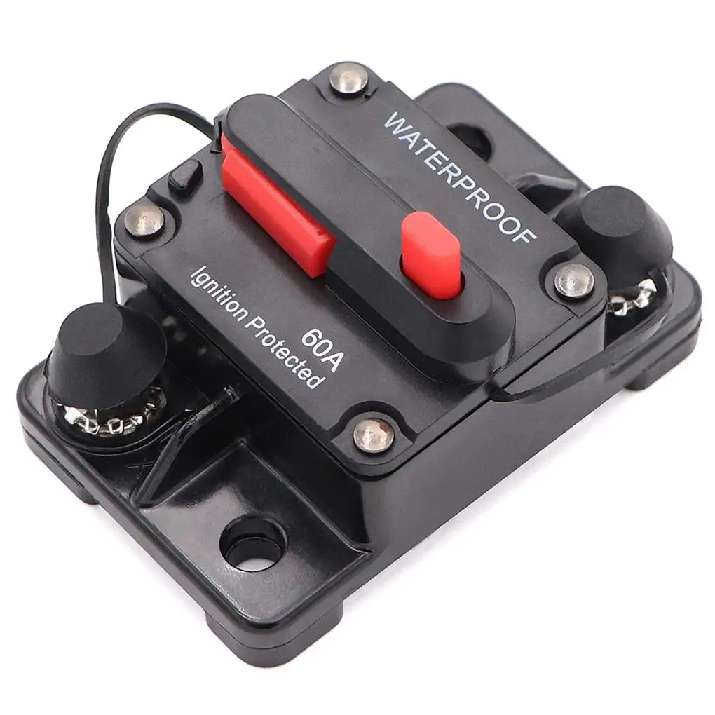 

30A~300A Auto Yacht Circuit Breaker Fuse Reset 12-48V DC Car Boat Waterproof Fuse Holder Automatic Recoverable Circuit Protector