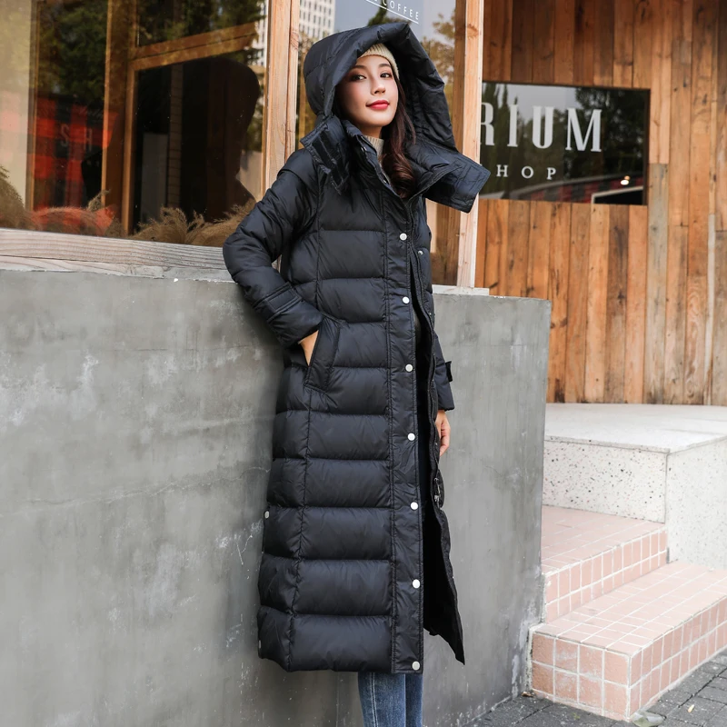 

Winter Jacket Women Down Coat Female Thick Brand White Duck Down Jacket Womens Long Coats Warm Hooded Clothes Hiver W2389