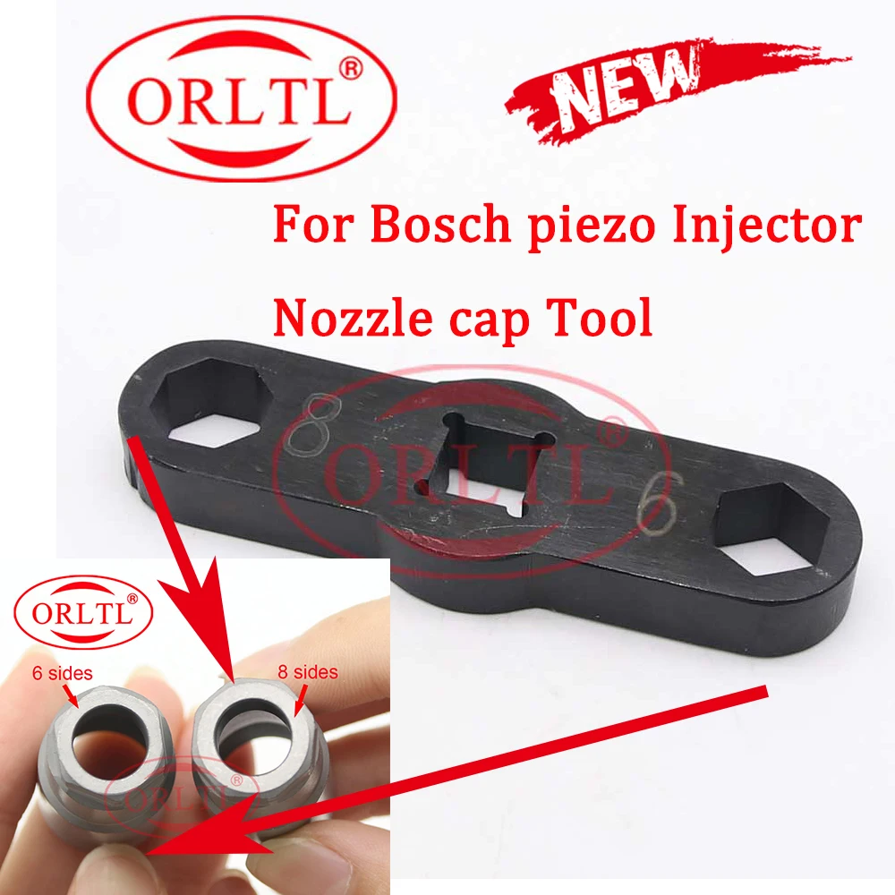 8 and 6 Angle Nozzle Nut Remove Tool Common Rail Injector Disassemble Tools for Bosch Piezo Siemens E1023510