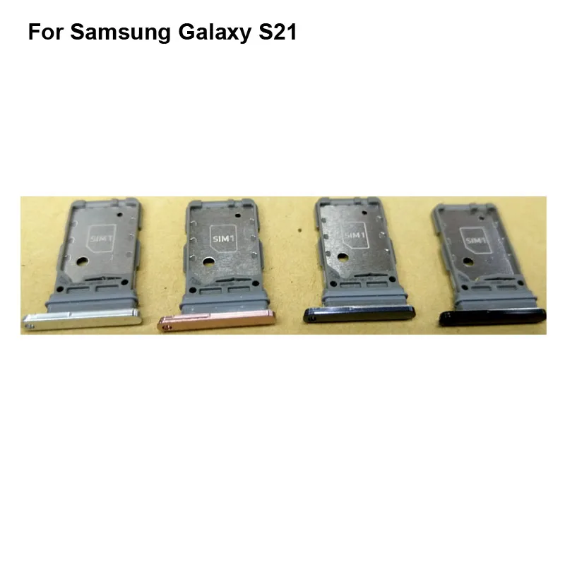 

2PCS Tested Good For Samsung Galaxy S21 SIM Card Tray Holder Carrier Nano Card Tray Slot Holder Parts For Samsung Galaxy S 21