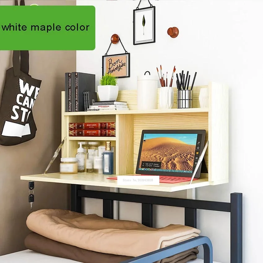 College Student Dormitory Foldable Table Mounted On Bed Creative Computer Laptop Notebook Stand On Bed Head Desk Table