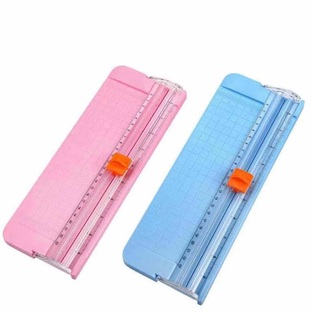 2Pcs Paper Trimmer Guillotine Mini Portable A4/A5 Size Card Cutter Photo Scrapbooking Trimmer With Finger Protection Slide Ruler