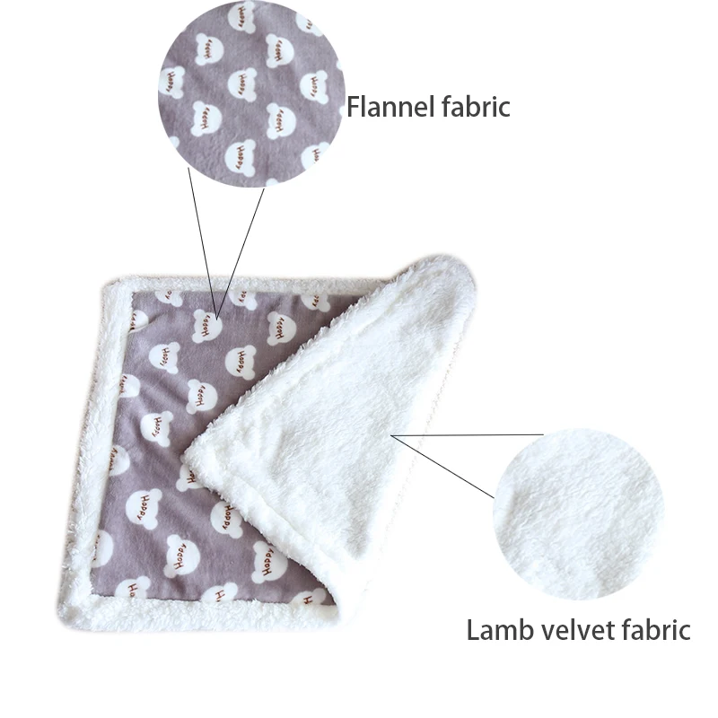 Optics Smile Lamb Pet Blanket, Soft Glutnel, Coussin pour chat et chien, Garder au chaud, Couverture de couchage, Hiver, Coussin pour animaux de compagnie