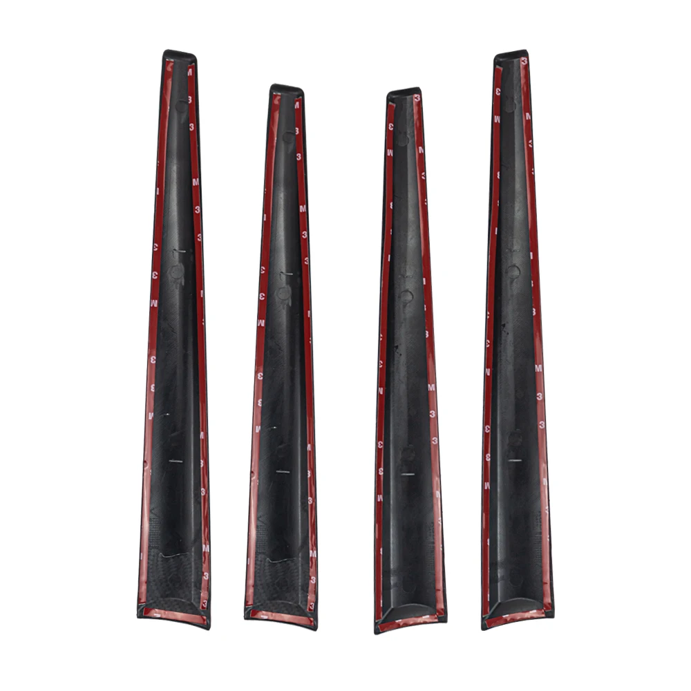 4pcs Carbon Fiber Color Bamboo Grain Inner Door Line Decorative Trim Cover for Toyota Hilux Revo Conquest 2015-2021