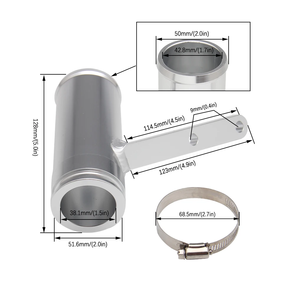 Turbo Resonator Eliminator Upgrade Fix Repair Accessories With Clamp For Dodge Sprinter 2500 3500 2.7L