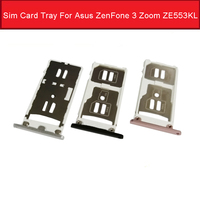 SIM Card Tray Socket Holder For Asus ZenFone 3 Zoom ZE553KL Sim  Memory Card Slot Reader Adapter Replacement Parts