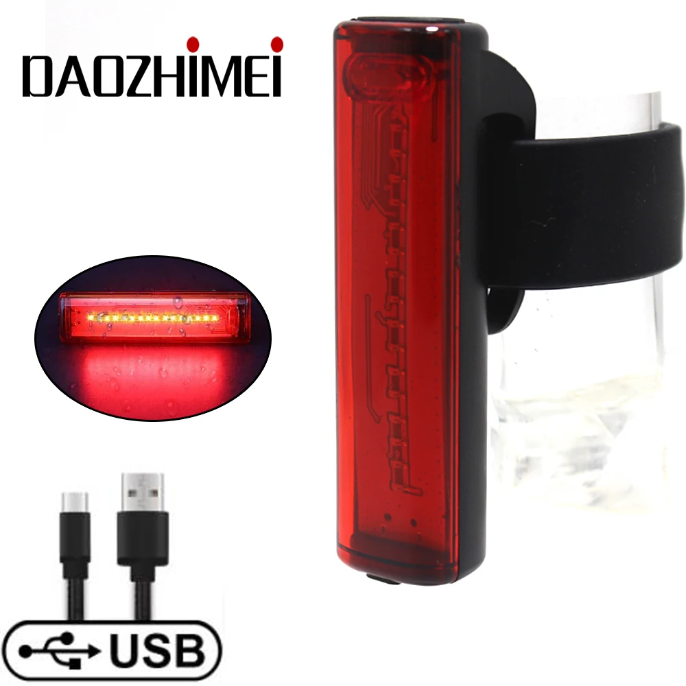 

MTB Bicycle Rear Light LED Bike Light 5 Modes USB Rechargeable Red Taillight Waterproof Night Safety Warning Cycling Lights