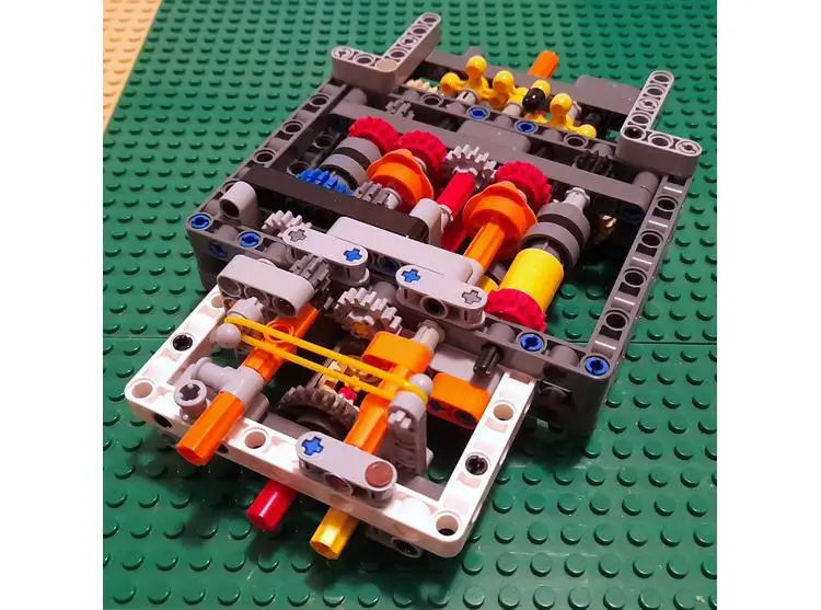 MOC Technical - R,N,1-8 Caixa de Engrenagens Sequencial, Modelo Diferencial Central, Blocos de Construção, Brinquedos de Tijolos DIY, Novo