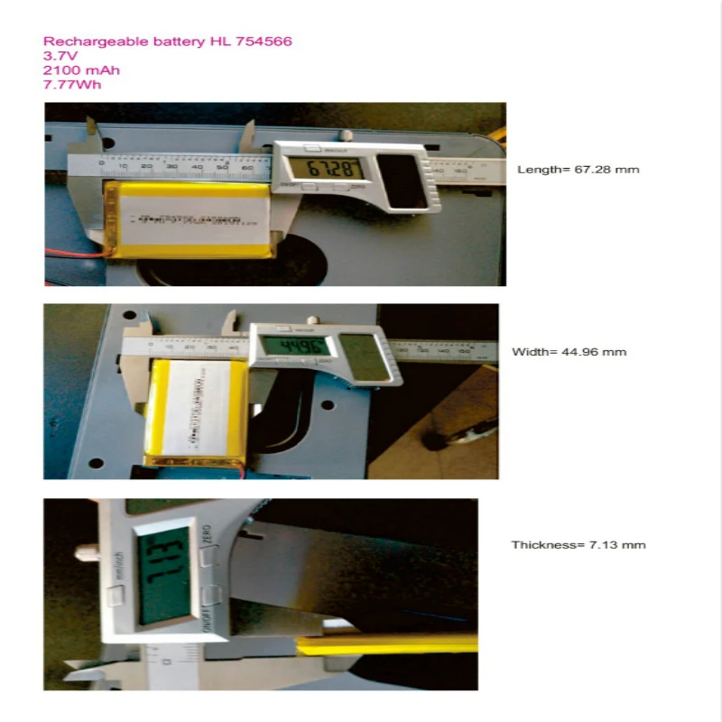 3.7v 2100mah 754565 754566 Lithium Polymer Li-po Rechargeable Battery For Pad Diy E-book Gps Dvd Power Bank Tablet Pc