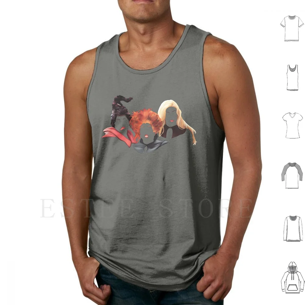 

Just A Bunch Of Tank Tops Жилет без рукавов Sanderson Sisters Хэллоуин All Hallows Eve Черное пламя Свеча Зомби Ведьмы