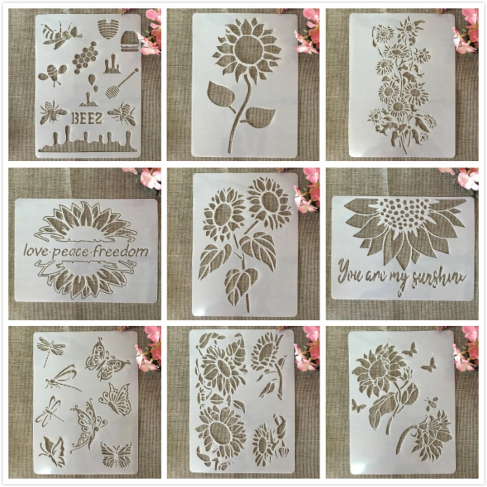 10Pcs/Set A4 29cm Mandala Floral Line Separator DIY Layering Stencils Painting Scrapbook Coloring Embossing Album Deco Template