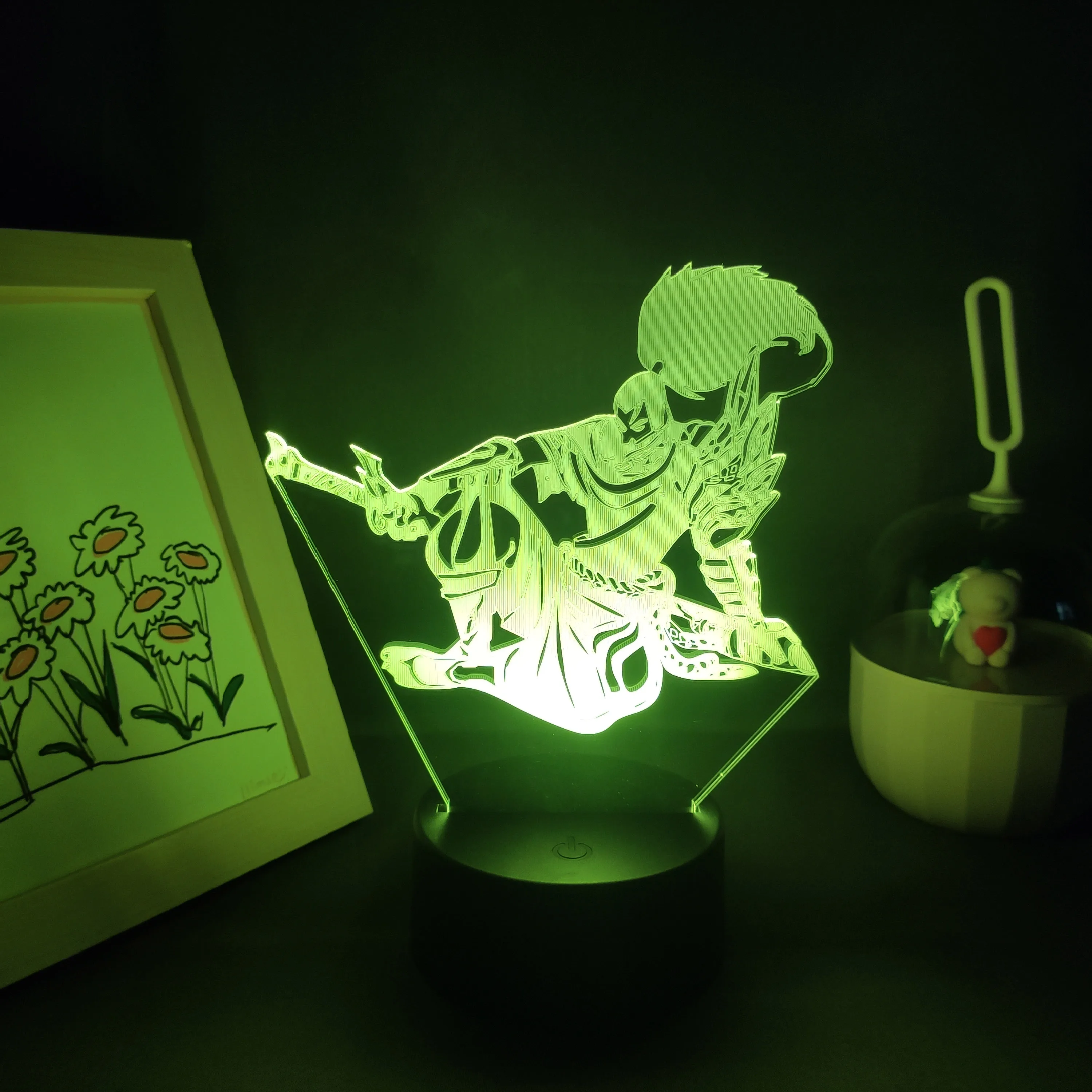 LOL Game Figure The Unforgiven Yasuo Lamp 3D Led RGB Neon Night Lights Gift Bed Room Table Colorful Decoration League of Legends