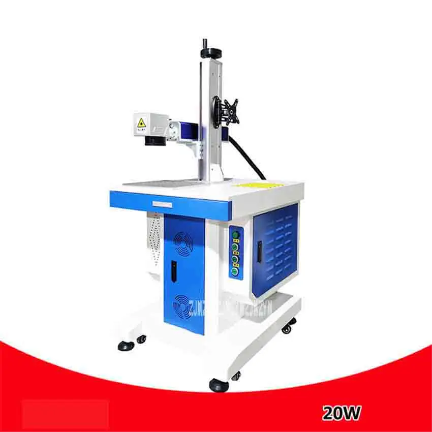 New Arrival 20W Cabinet Type Fiber Laser Marking Machine Metal Lettering Phone Shell Laser Engraving Marking Machine 220V/110V