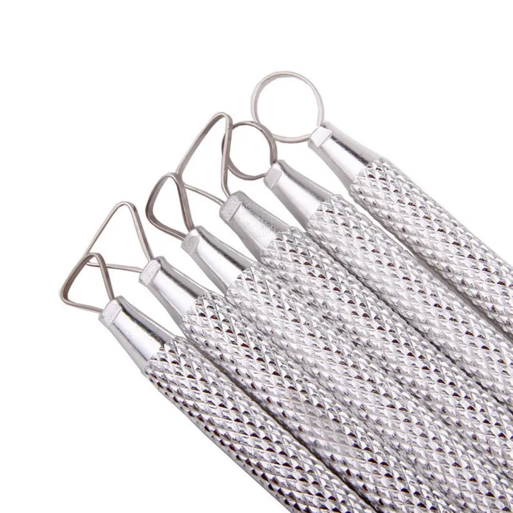 Silver White Polymer Clay Tools Pottery Ceramics Ribbon Sculpting Set Pottery Clay Sculpture Caving Scraper Craft Modelling Tool