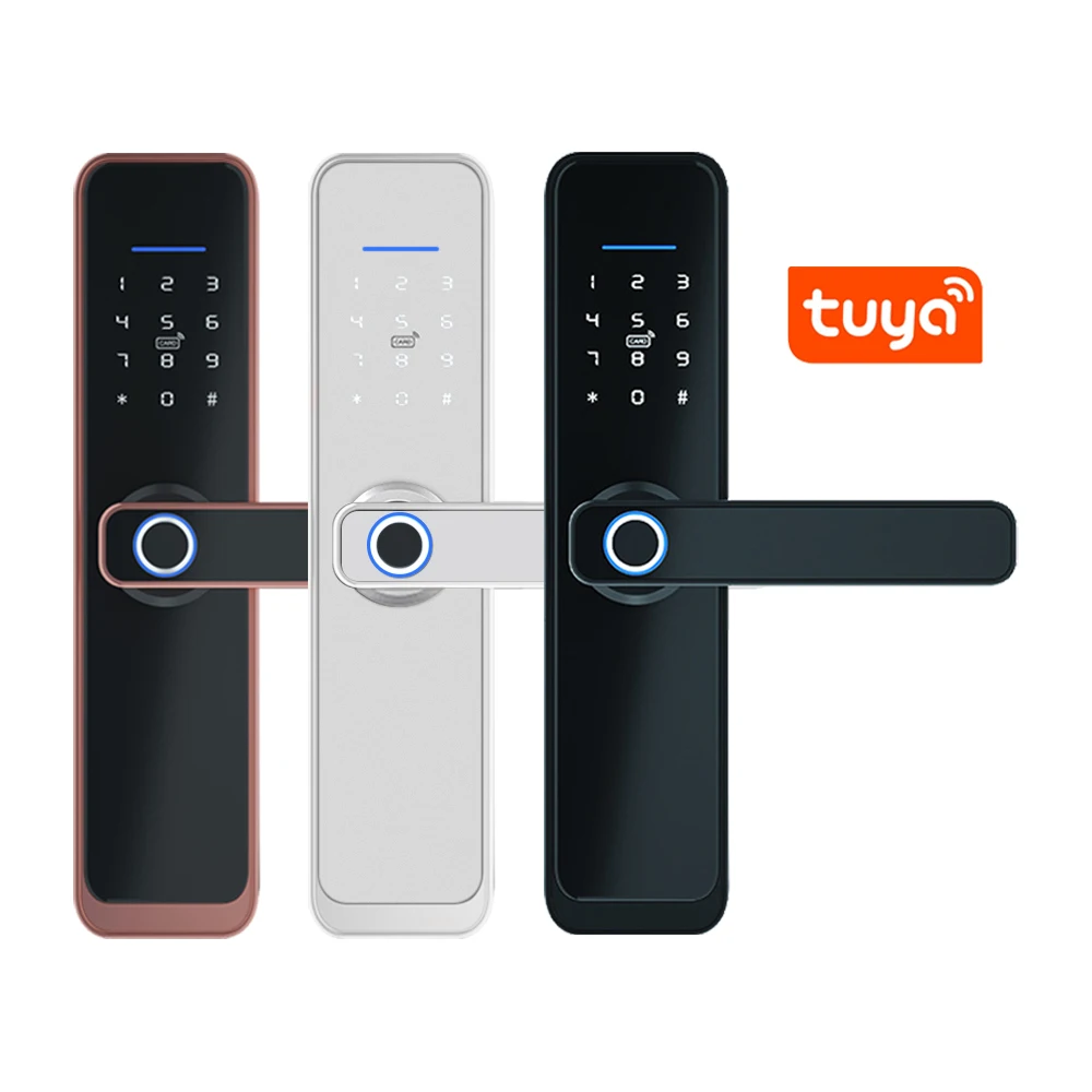 Tuya Biometric Fingerprint Security Intelligent Smart WiFi APP Password Electronic Door Lock