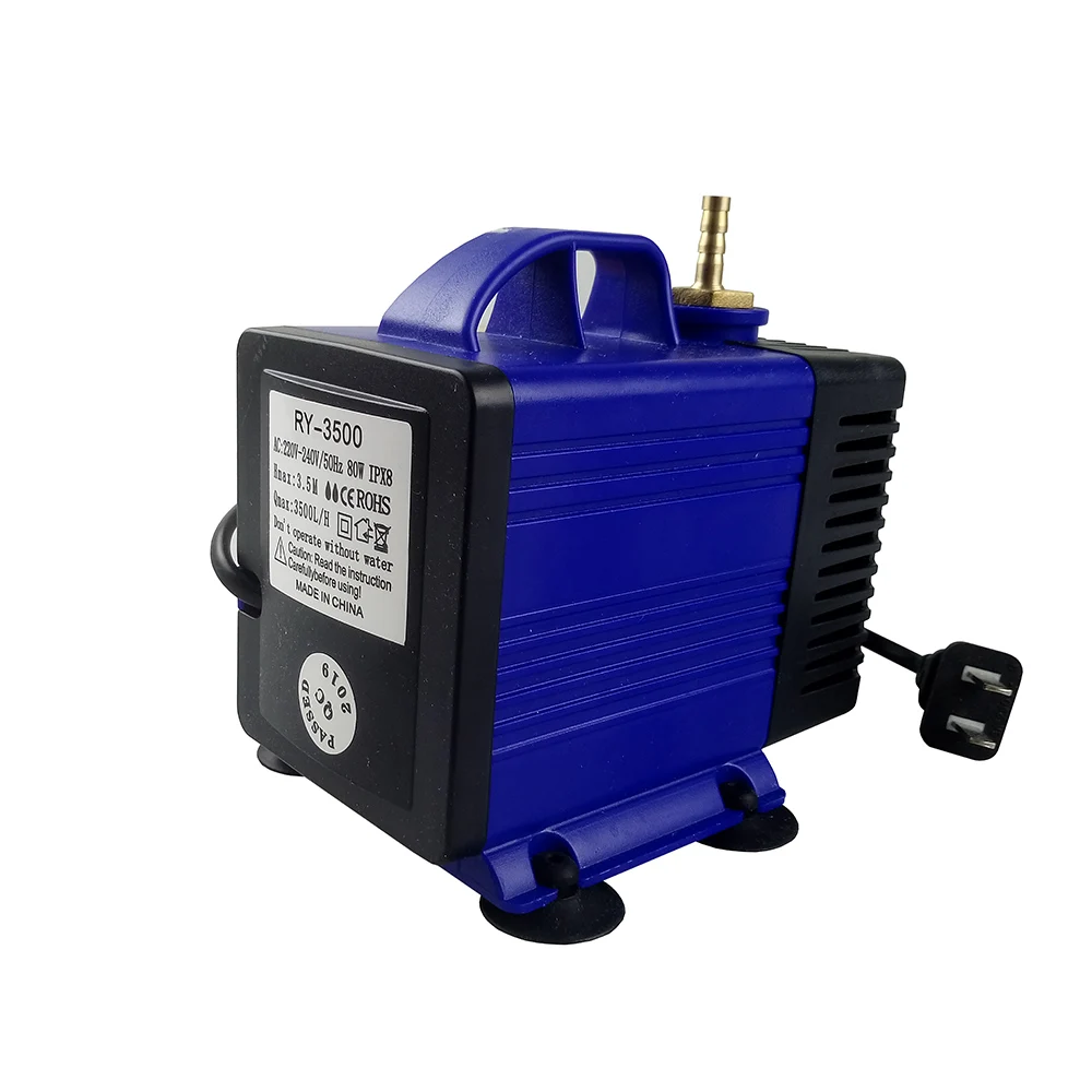 Pompa sommergibile multifunzionale di alta qualità 80W 3.5M 3500L / H AC 220V ingresso incisione laser e macchina da taglio mandrino cooli