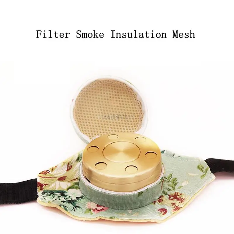 New Floral Moxa Box Cover Smokeless Pure Copper Moxa Therapy Box Body Massager Hot Compress Moxa Sticks Burner Set