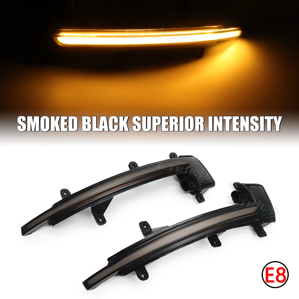 

2Pcs Scroll Turn Repeater Signal Lamp Rearview Flashing LED Light Mirror For Audi TT TTS MK2 8J 2007-2014 TTRS R8 42 2007-2015