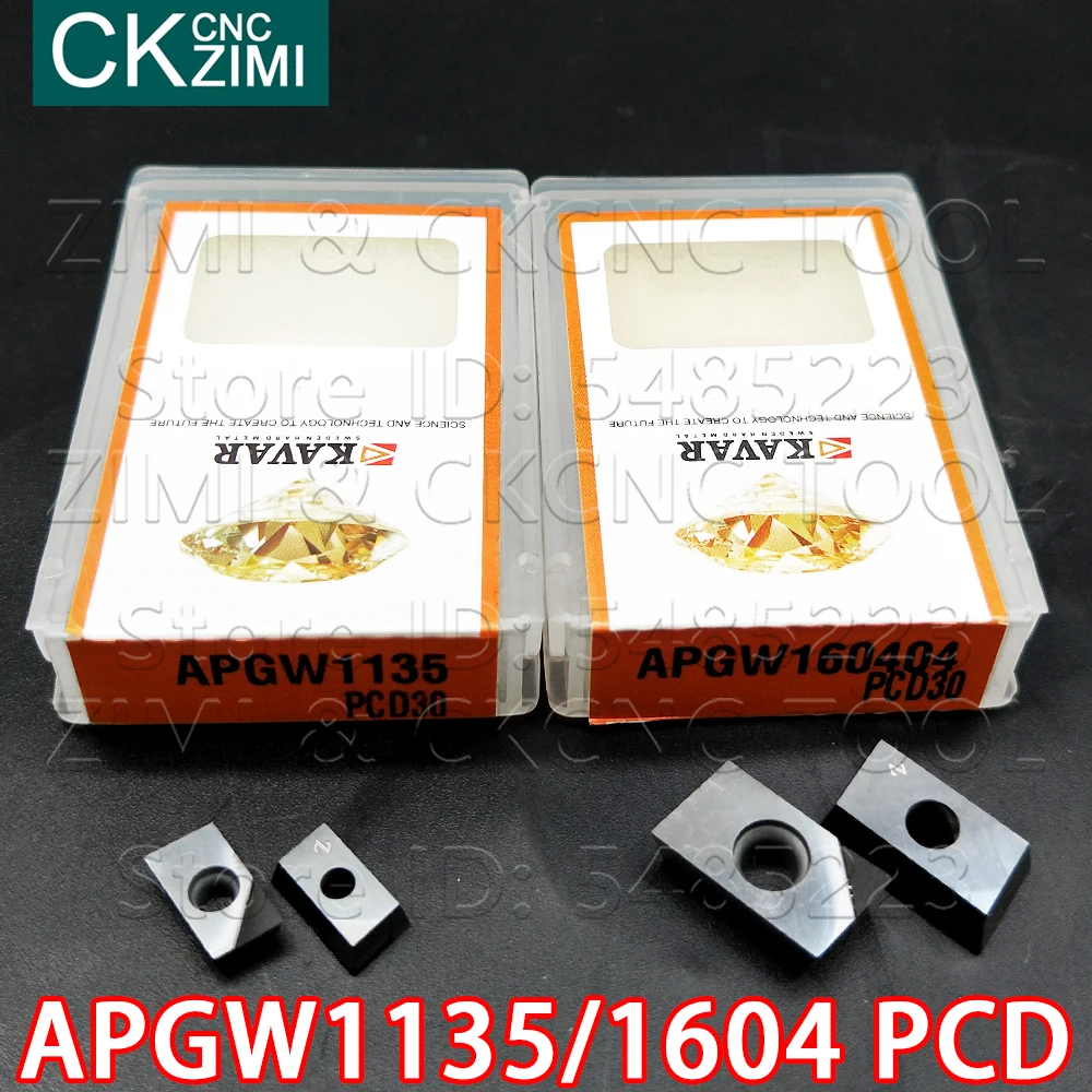 APGW1135 PCD APGW160404 PCD, إدراج الماس ، أداة مخرطة CNC ، شفرة تحول ، طحن ، أداة تحول ، مطحنة APGW ، أداة قطع