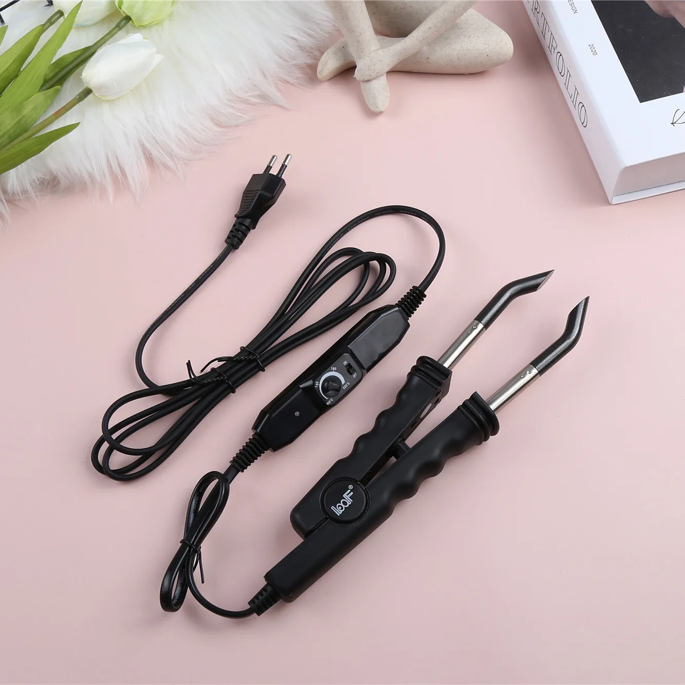 High Quality Loof Fusion Hair Extension Iron Keratin Bonding Tools Adjustable Temperature Fusion Heat Connector+EU/US/UK/AU plug