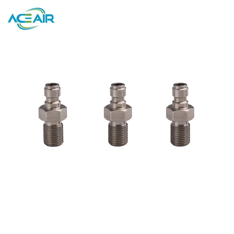 Acoplador de relleno PCP de alta presión, conexión de llenado Mlae, acero inoxidable M10 1/8NPT 1/8BSPP, 2 uds./lote