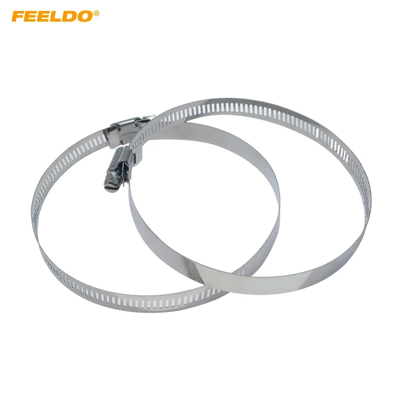 FEELDO 2Pcs Quick Seal Pull Ring With Adjustment Screw For Car Headlight Dustproof Cover 45mm-110mm