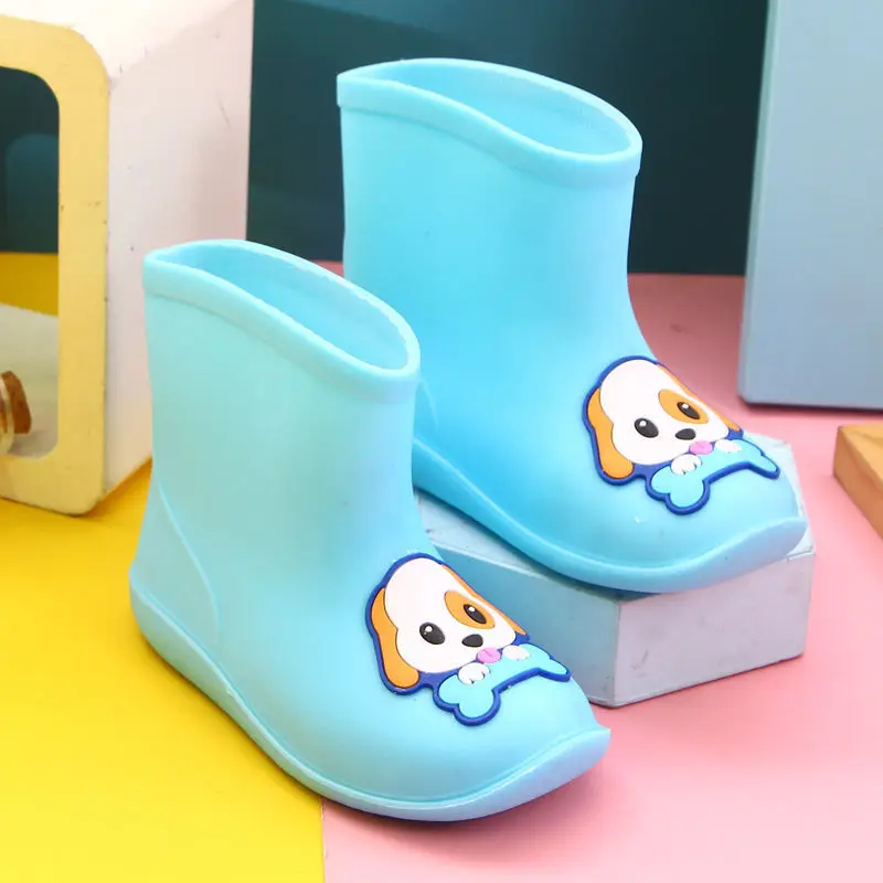 Kid Girls Rain Boots Cartoon Water Shoes with Cotton Liner All Seasons Rain Boots for Children OLOME Baby Boys Waterproof Shoes