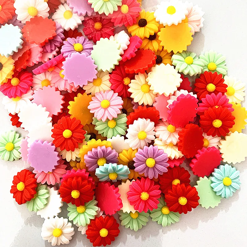 

20-50pcs 23mm resin daisy flower diy material hair accessories, jewelry accessories
