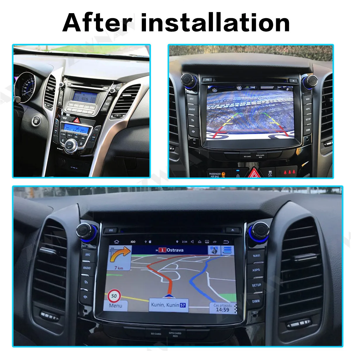 

For Hyundai I30 Elantra GT 2012 2013 2014 2015 2016 Car radio player Android 10 64GB GPS Navigation Multimedia Player Radio