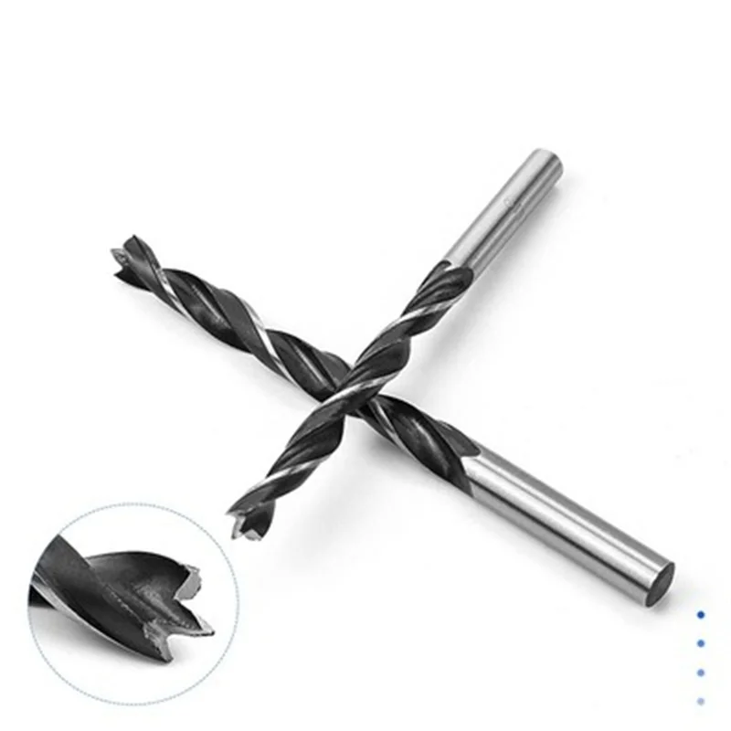 Taladro de carpintería de 8 piezas, taladro eléctrico de mano, juego de abridor de agujeros, posicionamiento de madera multiespecificación, vástago recto de tres puntos