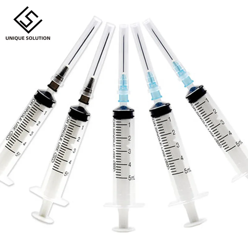 30pcs 5ml Disposable Plastic Veterinary Syringe With Needles For Pet Farm Animal Cat Dog Pig Cattle Sheep Horses