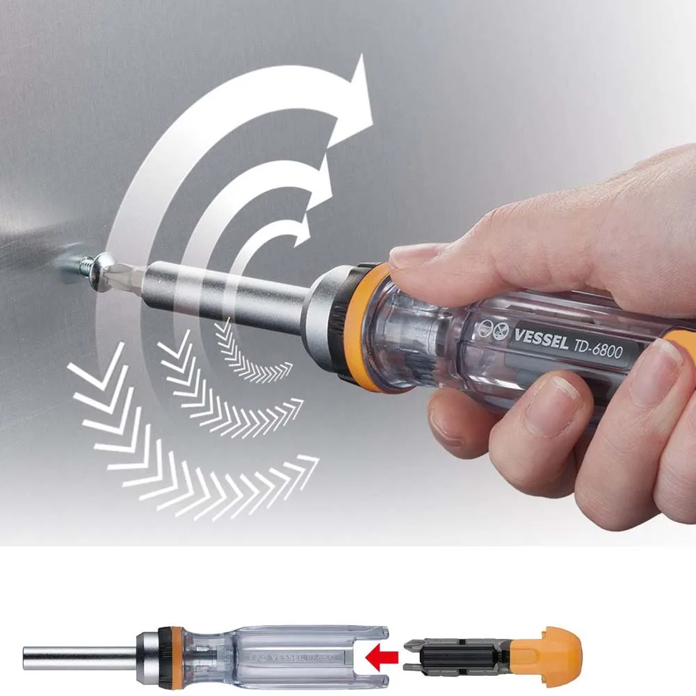 

Japan Vessel No.TD Series Ratchet Screwdriver for Resolving Troublesome Screw Final Tightening Work