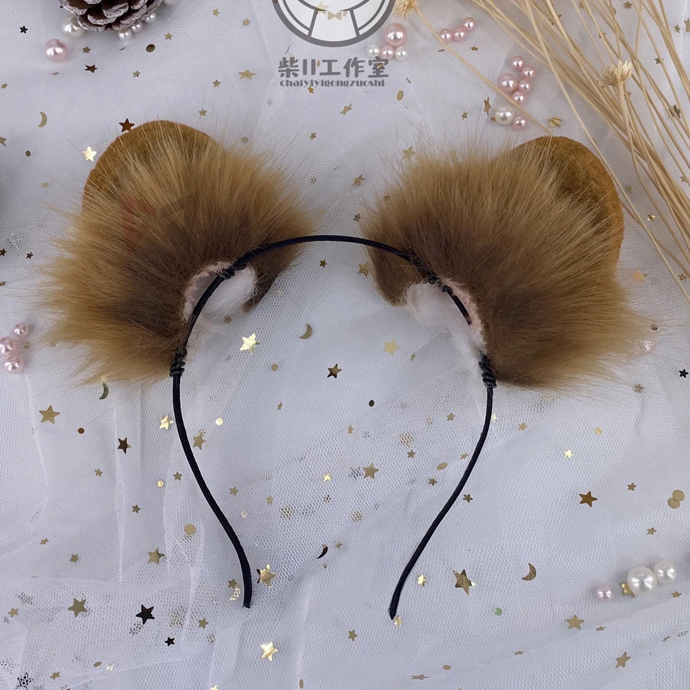 New Hand Made Work Black-bellied Hamster Ears Hairhoop Mouse Style Headband For Lolita Cosplay Costume Accessories