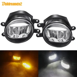 2 X Car Front Fog Light 30W 4000LM LED Fog Lamp 12V For Toyota Camry Land Cruiser Prado Tundra C-HR Prius Solara Avalon Sienna