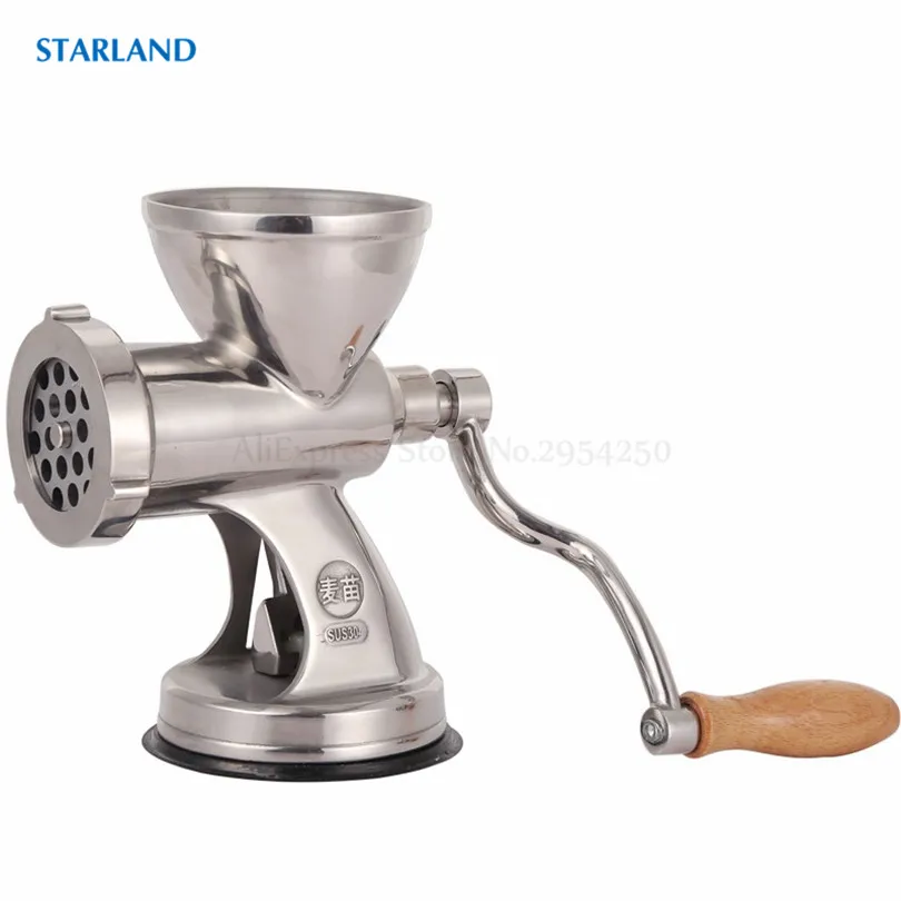 Upgraded Meat Grinder Vegetables Pelletizer Stainless Steel Sausage Filling Machine Sucking Disc Base and Clamp Holder