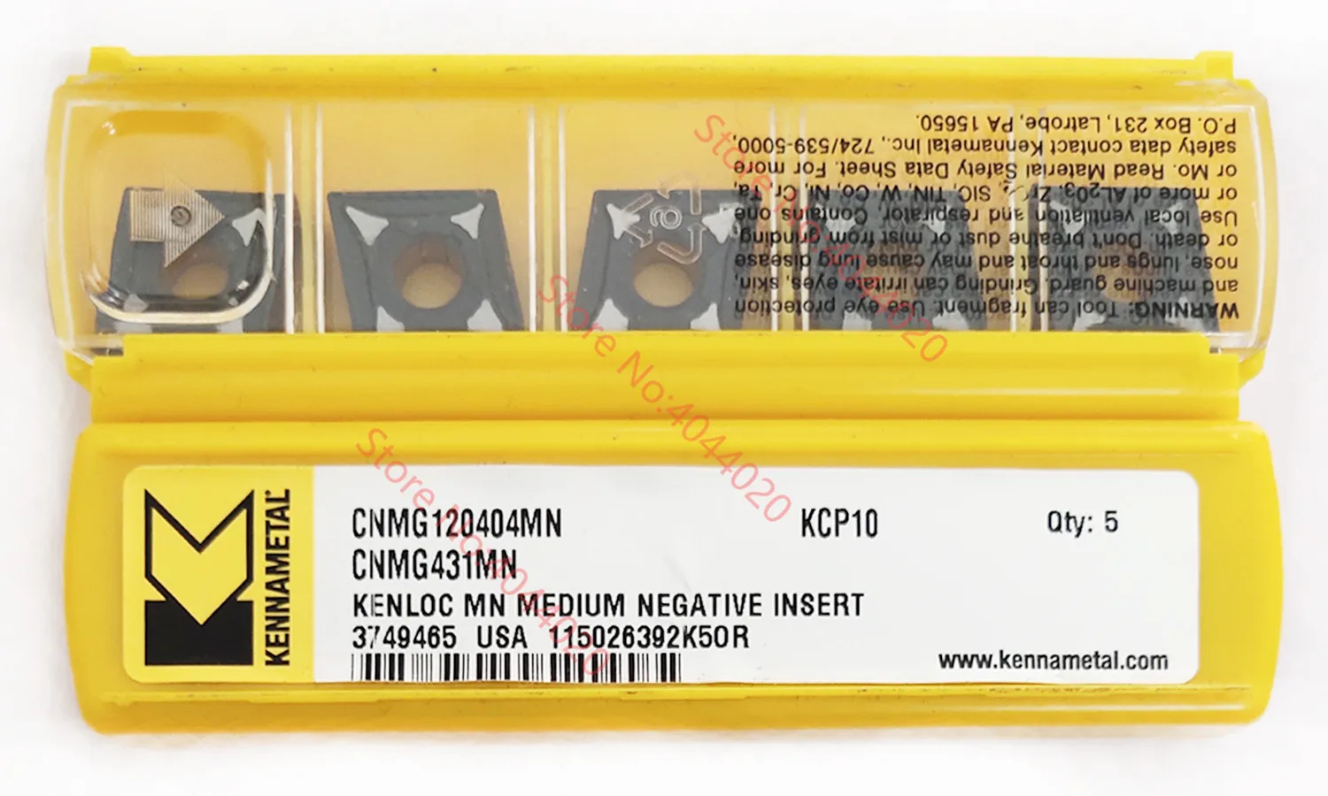 Imagem -03 - Inserção do Carboneto de Kennametal Cnmg120408ms Cnmg432ms Kc5025