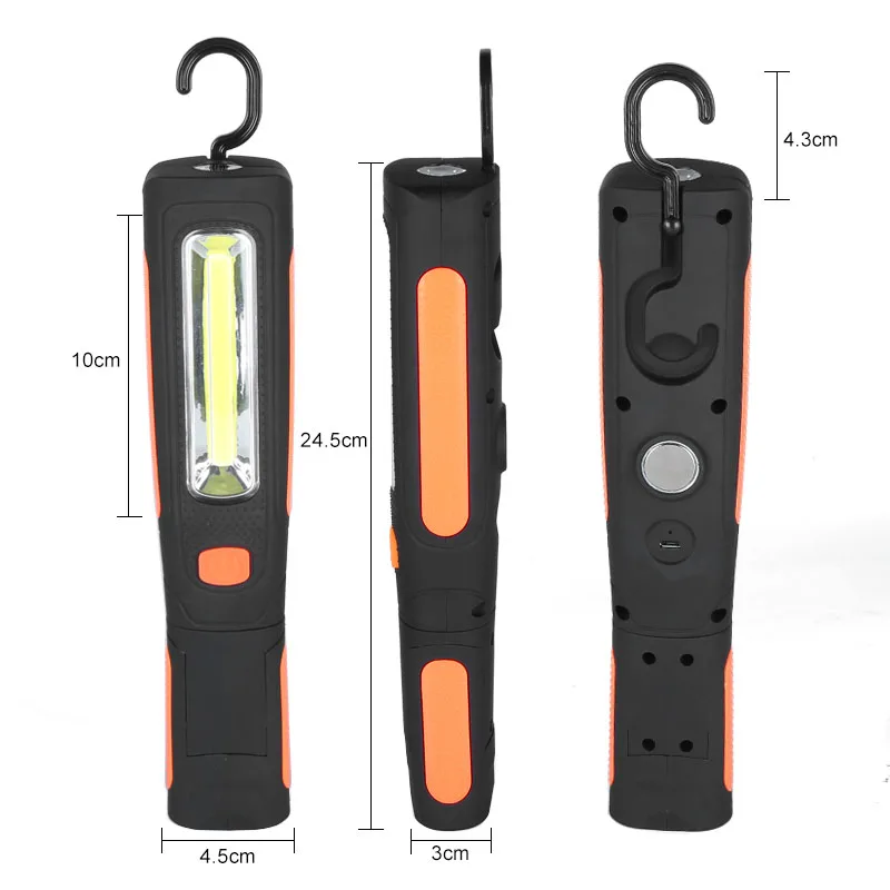 Rechargeable LED Work Lights Portable Magnetic Flashlight Multi-purpose Bright Work Lamps For Home,Outdoor,Car Repair ,Emergency