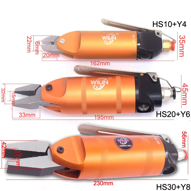 

HS30 Air Pneumatic Tools per Pliers for Copper Tubes Beads Locks Micro Rings Links Beads Crimping Tool Teeth Clamp Wire Crimper